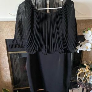 Black dress with sheer covering